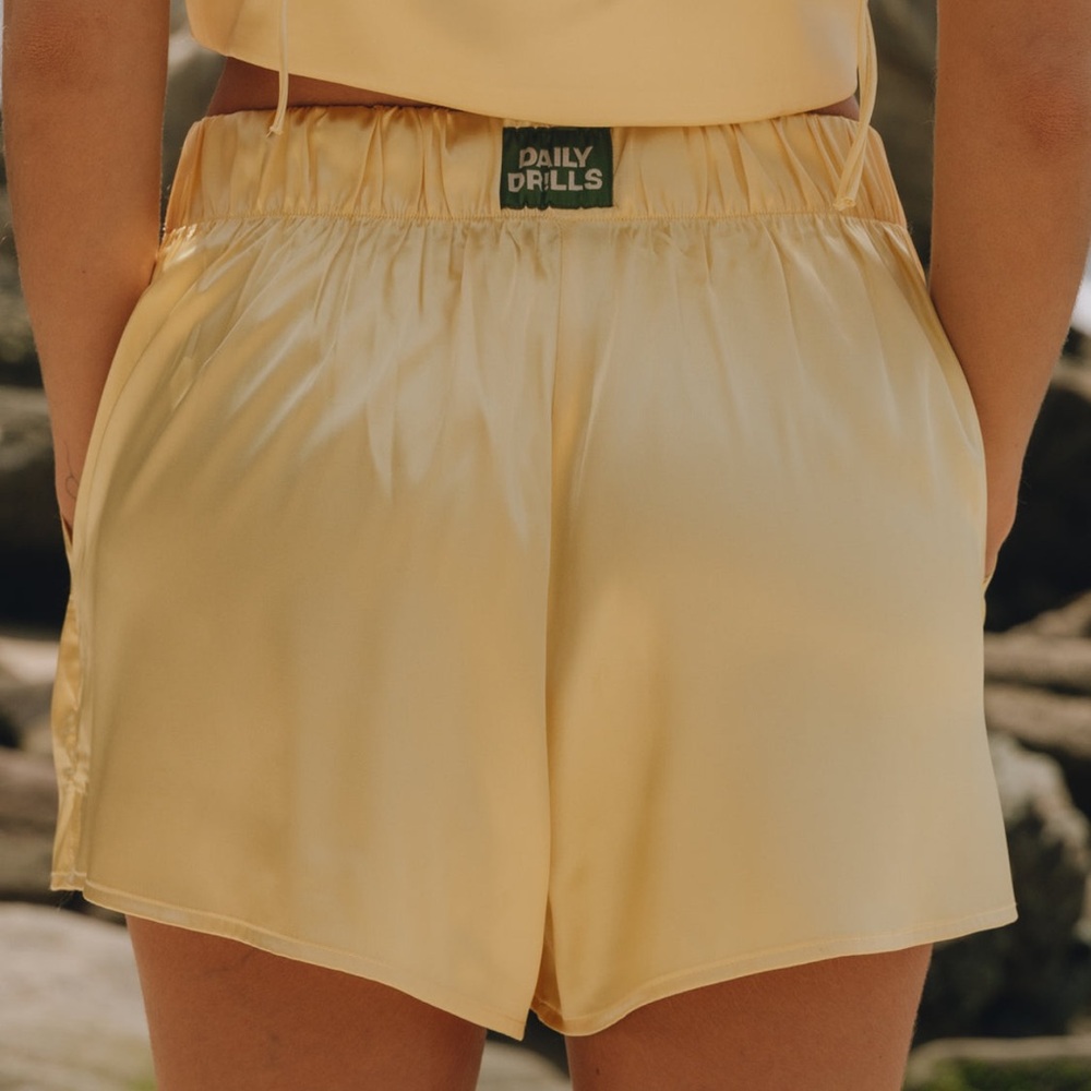 Daily Drills Silky Butter Yellow Shorts